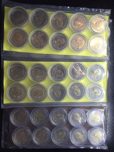 2008 MANDELA 90TH BIRTHDAY R5 COINS - SEALED - FROM SEALED BAG - IN CAPSULES - 30 COINS BID PER COIN