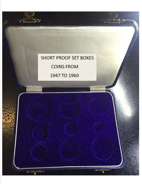 1947-1960 SHORT PROOF SET EMPTY BOX ONLY *** NO COINS ** fits 9 COINS - 2 available -bid per box