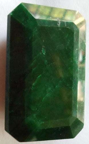 CERTIFIED 450cts EMEARALD BERYL GEMSTONE - DARK GREEN - BRAZILLIAN MINES