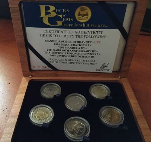 ******BUCKSnGEMS MANDELA 95th BIRTHDAY SET (UNC)+ COA****** NEW RELEASE BY BUCKSNGEMS !!! LOOK