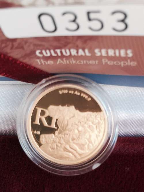 2007 R1 GOLD 1/10TH **CULTURAL SERIES -AFRIKANER PEOPLE - IN ORIGINAL BOX + CERTIFICATE