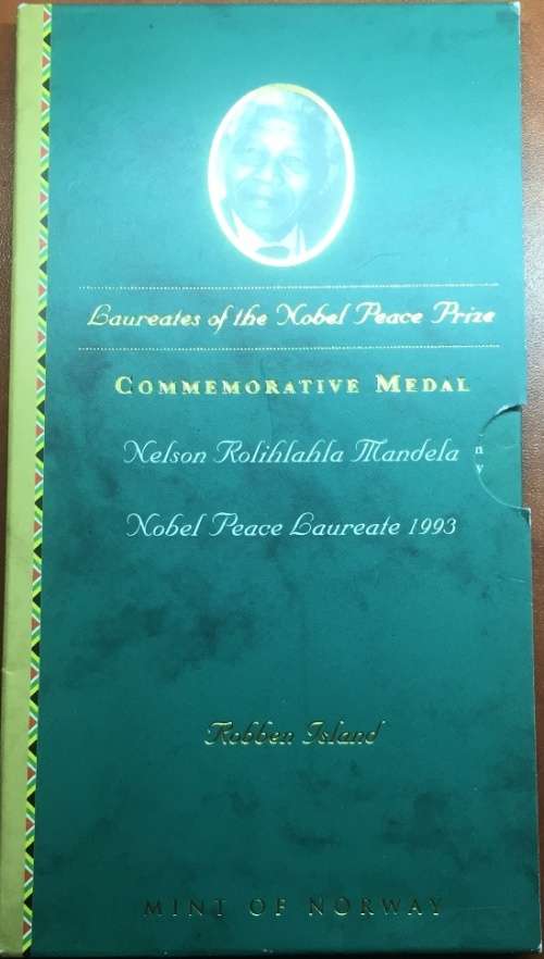 2008 MANDELA MINT OF NORWAY - ROBBEN ISLAND - 1oz SILVER IN GREEN BOX - EXTRA RARE