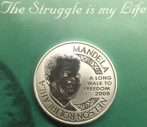 2008 MANDELA MINT OF NORWAY - ROBBEN ISLAND - 1oz SILVER IN GREEN BOX - EXTRA RARE