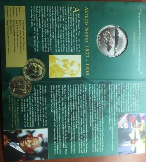 2008 MANDELA MINT OF NORWAY - ROBBEN ISLAND - 1oz SILVER IN GREEN BOX - EXTRA RARE