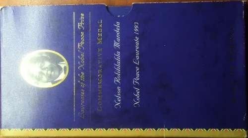 STUNNING  - MANDELA GOLD 1/10oz 24kt MEDAL MINT OF NORWAY *SCOIN SHOP" IN BLUE FOLDER & CERTIFIED