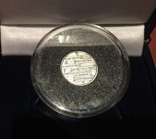 GRADED - 2008 MANDELA 90TH BIRTHDAY *MS69* PLATINUM MEDAL - 1/10 oz PURE 999.9- CERTIFIED BY SANGS