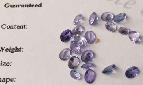 CERTIFIED 3.00cts TANZANITE - OVAL CUT - EXCELLENT TOP COLOR -  20 STONES MIXED SIZES