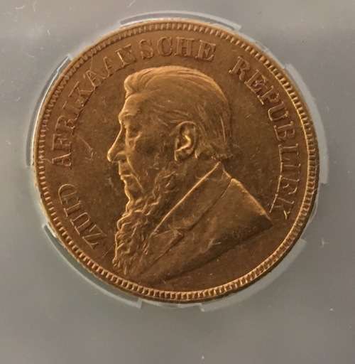 1892 ZAR GOLD 1 POND *DOUBLE SHAFT *XF45 * SANGS GRADE HERNS XF R 20 000 & UNC 80K