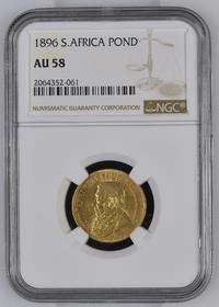 1896 ZAR 1 POND AU58 - NGC UNC GRADE - HERNS VALUE XF - R35,000 & R95,000 UNC