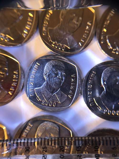 2000 MANDELA SMILEY R5 COIN **UNCIRCULATED** R5 COIN from sealed BAG as from mint