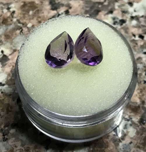 4.245cts DARK PINK TOURMALINES -ALMOST PAIR- PEAR CUT- 1 MEDIUM & 1 DARK - BID PER STONE- 2 AVAIL.