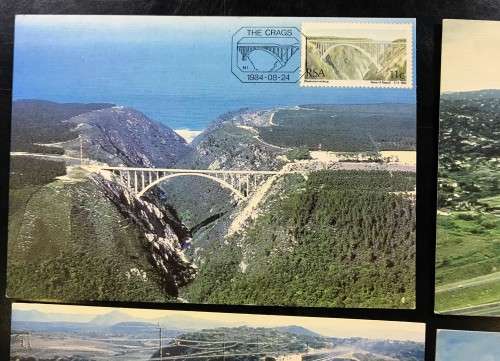 1984 POSTCARD SET OF 4 - BRIDGES OF SA - LIKE NEW - BID PER CARD x4 - UN-USED