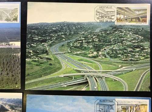 1984 POSTCARD SET OF 4 - BRIDGES OF SA - LIKE NEW - BID PER CARD x4 - UN-USED