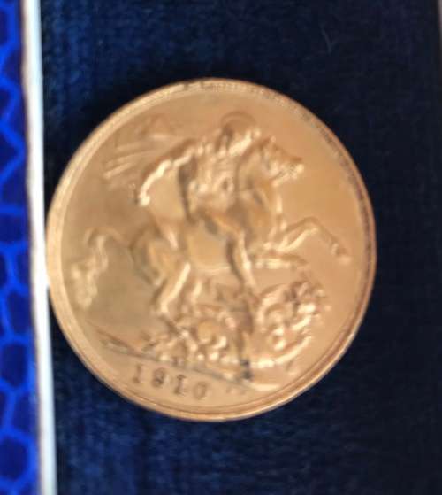 1917 BRITISH UNION 1 FULL SOVEREIGN ** BR MARK * - 7.988gr 22KT RARE TOP CONDITION