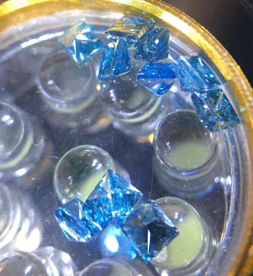 RARE 1.550cts BLUE DIAMONDS * PRINCESS CUT ** 3mm ** MEDIUM BLUE COLOR DIAMONDS* 10 PCS IN SET 1 BID