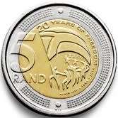 from sealed bag - 2014 RSA 20 YEARS OF DEMOCRACY - SOUTH AFRICA - AS FROM MINT - Brilliant **UNC**