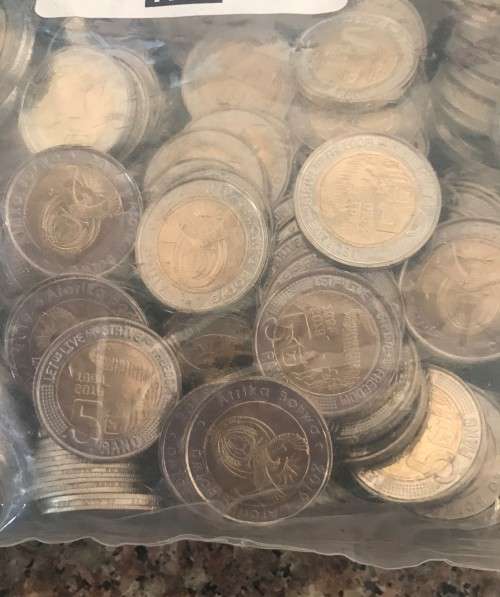 2019 RSA - R5 COIN - 25 YEARS OF DEMOCRACY - SOUTH AFRICA - Brilliant **UNC** from sealed bag -