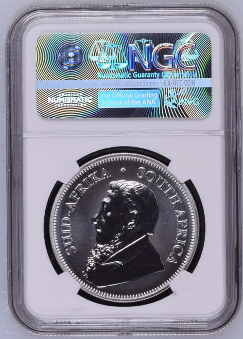 2017 - SA KRUGERRAND SILVER 1oz FINE  - PURE 999 SILVER - 50th ANNIVERSARY MINT MARK- SP69 -NGC