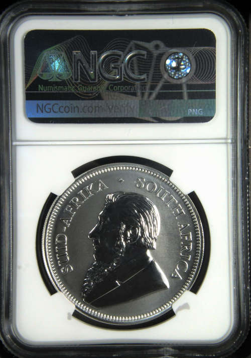 FINEST KNOWN 2017 SA KRUGERRAND SILVER 1oz FINE PURE 999 SILVER 50th ANNIVERSARY MINT MARK- SP70 NGC