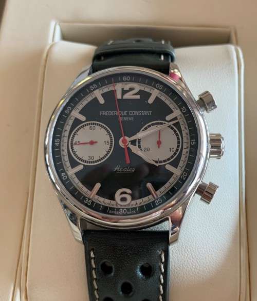 FREDERIQUE CONSTANT HEALY - LIMITED EDITION CHRONOGRAPH AUTOMATIC- FULL SET WITH CAR - BOX & COA's