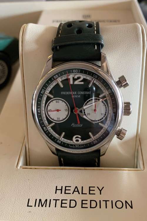 FREDERIQUE CONSTANT HEALY - LIMITED EDITION CHRONOGRAPH AUTOMATIC- FULL SET WITH CAR - BOX & COA's