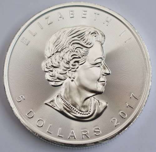 2017 CANADIAN - MAPLE LEAF- SILVER 1oz FINE PURE 999 SILVER - BRILLIANT UNC - 2 AVAILABLE