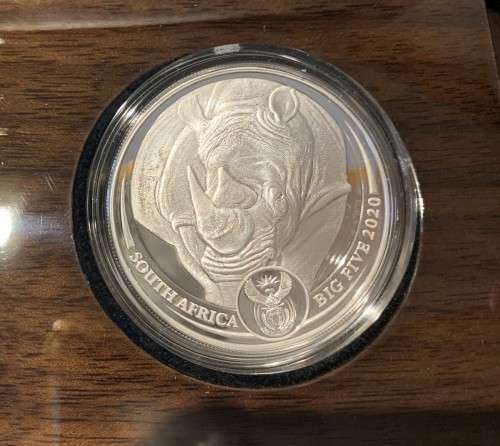 2020 SA KRUGERRAND PRIVY SET *BIG 5 RHINO & *MINT MARK* PRIVY KRUGERRAND*PROOF 1oz FINE 999 SILVERS