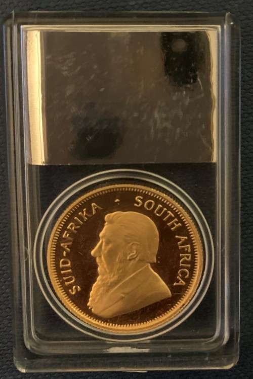 GRADED SAGCE - 1983 KRUGER GOLD 1/4 oz - SACGE SLAB - PROOF