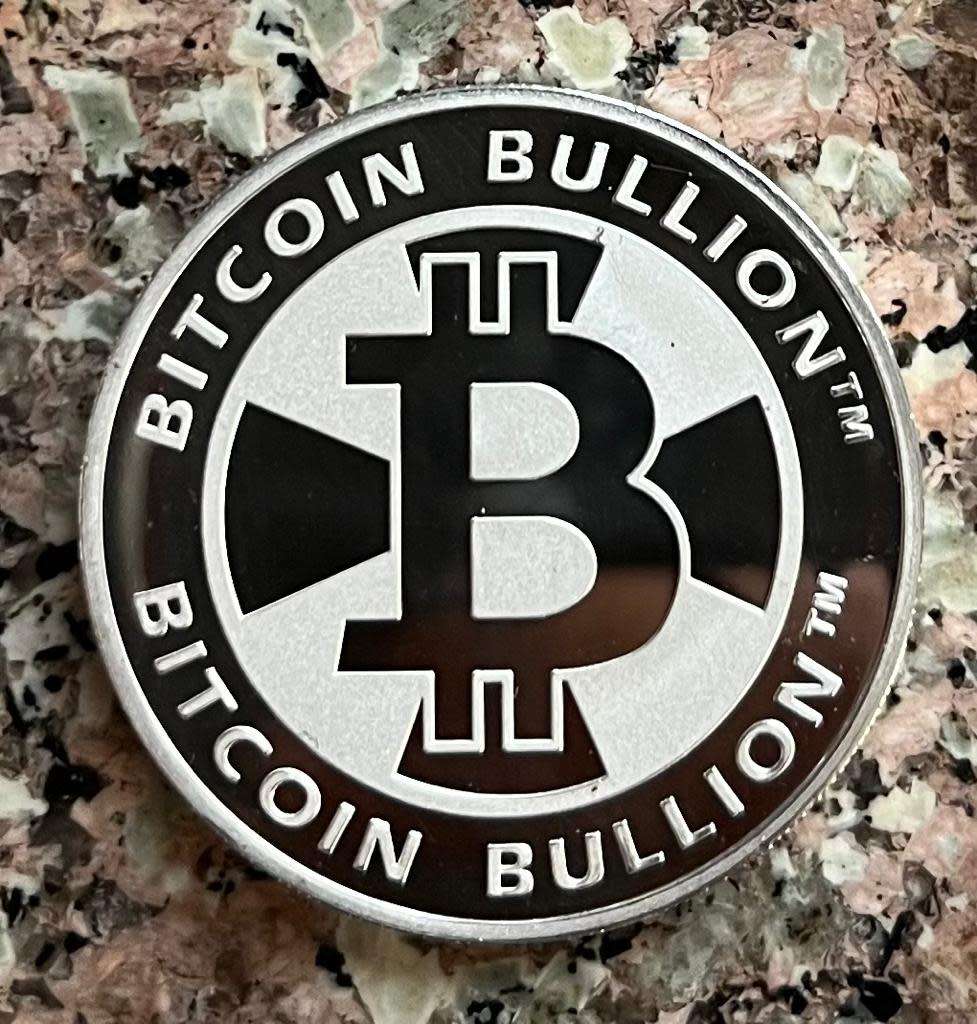 1oz SILVER ROUNDS -BITCOIN - PURE 999.9 SILVER