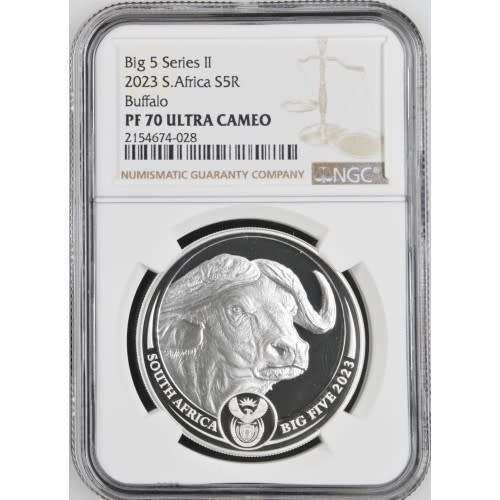 2023 BIG 5 1oz FINE SILVER - BUFFALO PRIVY - PF70UC - NGC GRADE