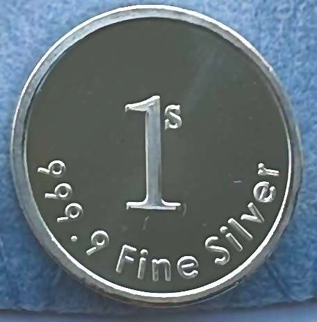 1/10oz 3.11gr SILVER 999.9 FINE - 1 SILVO - BULK TUBE OF 10's - CERTIFICATE INCLUDED