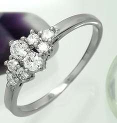 CUBIC RING 8 STONE!!!!!! 0.50 CTW 19mm