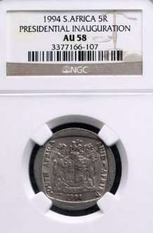 1994 INAUGURATION R5 COIN RARE AU58 NGC!!!!!!!!!