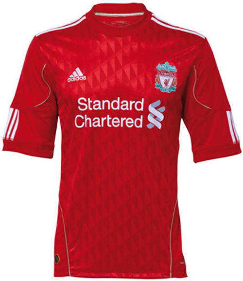 LIVERPOOL 2010/2011 SOCCER SHIRT HOME SHIRT.