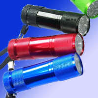 "BRIGHT WHITE LED TORCHES" - Ally Construction 3xAAA Powered With 9 LED's