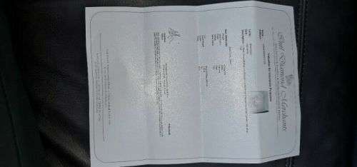 1ct marquise cut diamond ring 14kt white gold size L 1/2 includes insurance evaluation of R50 145