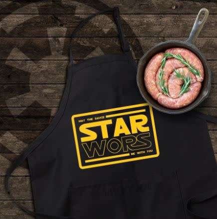 Star Wors Braai & Cooking Apron (Black) - May the sauce be with you