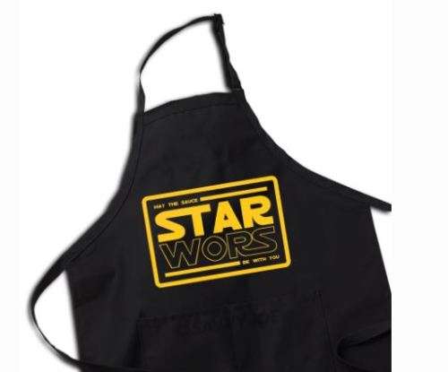 Star Wors Braai & Cooking Apron (Black) - May the sauce be with you