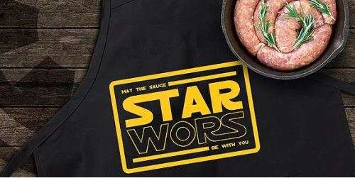 Star Wors Braai & Cooking Apron (Black) - May the sauce be with you