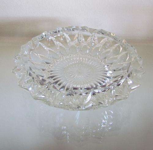 Round Cut GLASS Ashtray.