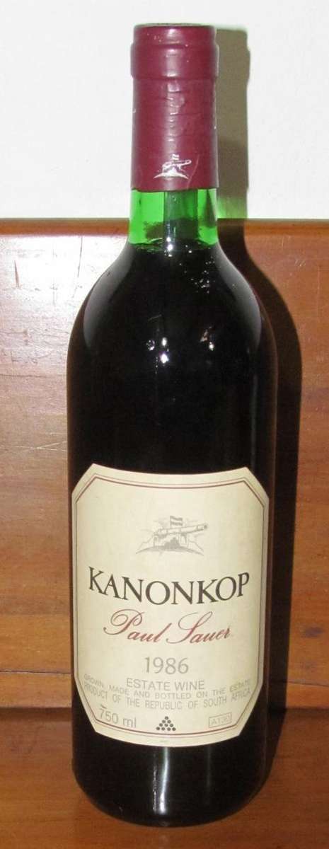 KANONKOP PAUL SAUER=1986=Full bodied=deep ruby red colour WINE=AWESOME ICONIC SOUTH AFRICAN RED WINE