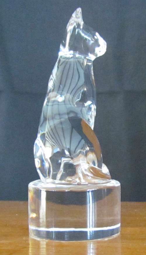 CAT FIGURINE HOYA CRYSTAL TOKYO JAPAN Boxed & wrapped in tissue BRAND NEW!!!! PAPERWEIGHTS!!!!!