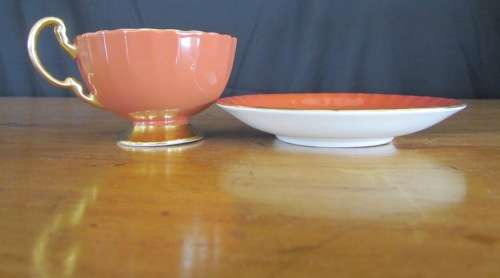 AYNSLEY TEA CUP and SAUCER Fruit Well known Artist DORIS JONES Beautiful and Scarce!!!