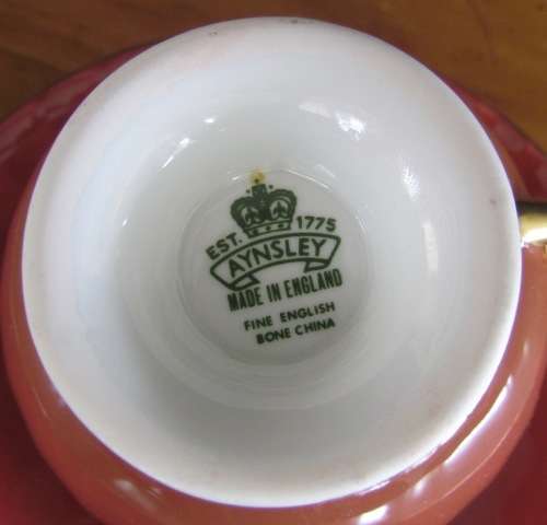 AYNSLEY TEA CUP and SAUCER Fruit Well known Artist DORIS JONES Beautiful and Scarce!!!