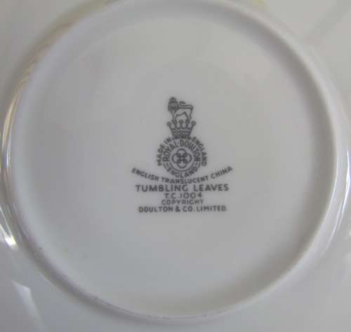 ROYAL DOULTON TUMBLING LEAVES=SAUCER=UNDERPLATE for Soup Bowl=SPARE=EXTREMELY Elegant!!!