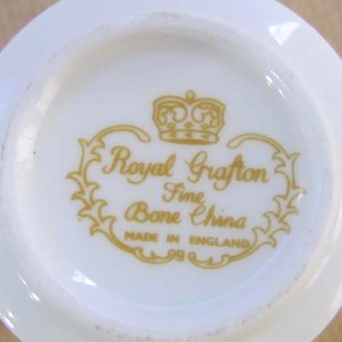 ROYAL GRAFTON England BUTTERFLIES Demitasse Cup & Saucer FLOWERS Coffee/Expresso Cup! Stunning!!!!!