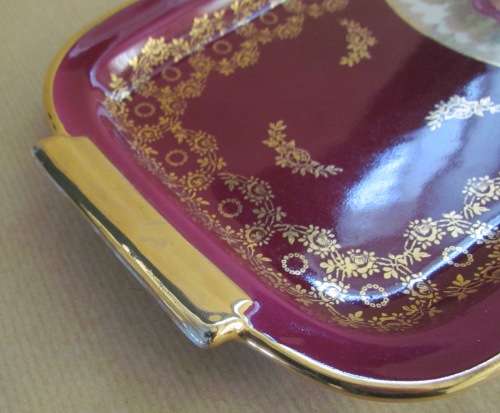 LIMOGES PORCELAIN SANDWICH PLATTER=FRANCE= FRAGONARD=TRAY=STUNNING!!!!