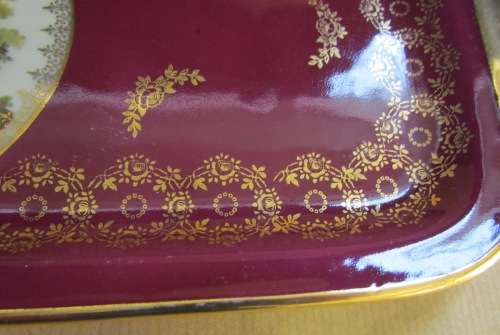 LIMOGES PORCELAIN SANDWICH PLATTER=FRANCE= FRAGONARD=TRAY=STUNNING!!!!