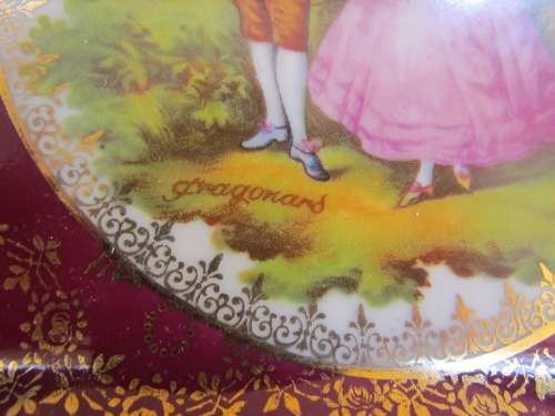 LIMOGES PORCELAIN SANDWICH PLATTER=FRANCE= FRAGONARD=TRAY=STUNNING!!!!