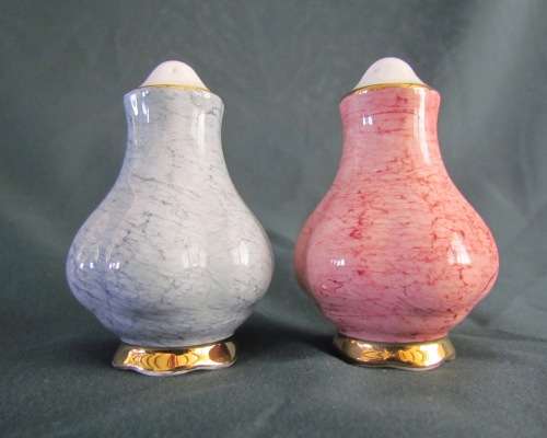 ROYAL ALBERT SALT & PEPPER=GOSSAMER pattern=UNMARKED=Good Condition.
